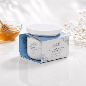 Velvety body butter with a gentle cherry blossom scent that moisturizes